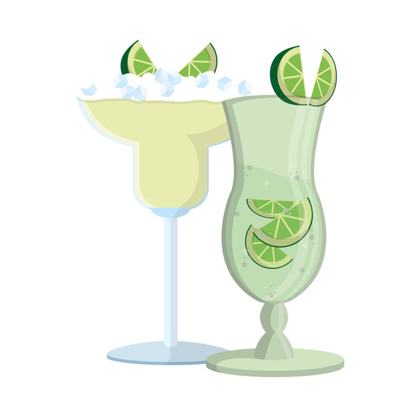 alcoholische drank cartoon - Vector, afbeelding