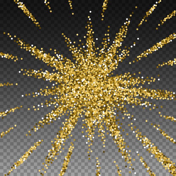 Glitter oro rotondo lusso coriandoli scintillanti. Scat - Vettoriali, immagini