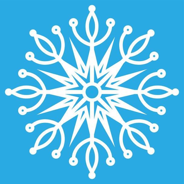 雪のシルエットのホワイト クリスタル - ベクター画像