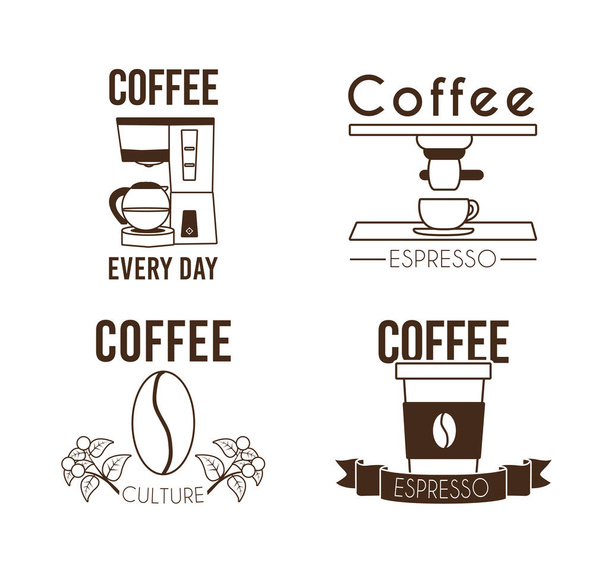 Coffee culture concept - Vector, Image