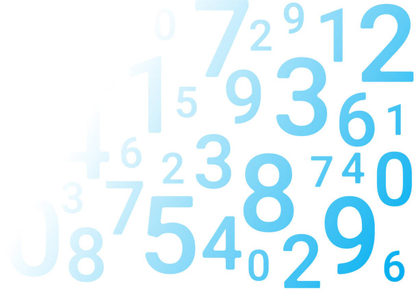On a white background are different numbers. - Vector, Image