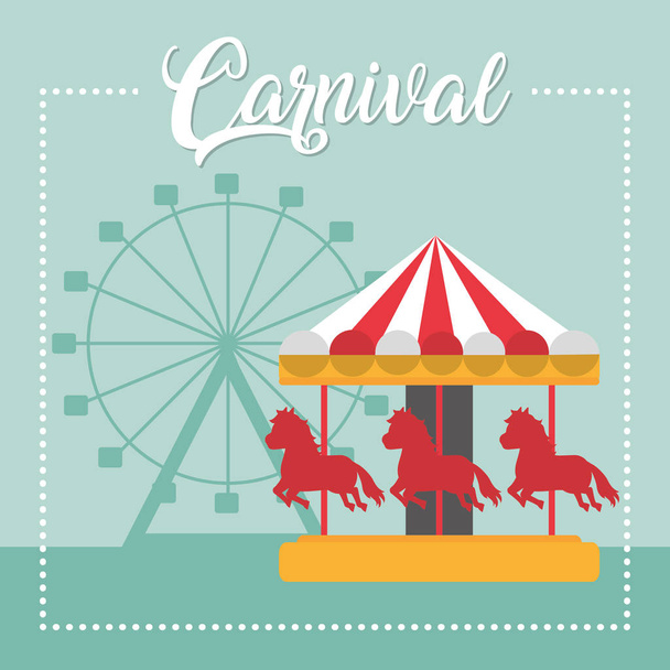 Carnaval festival cartoons - Vector, afbeelding