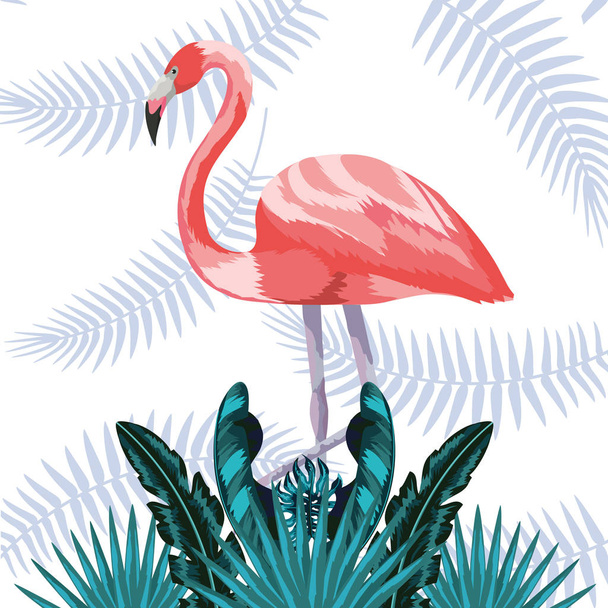 エキゾチックな熱帯の鳥 - ベクター画像
