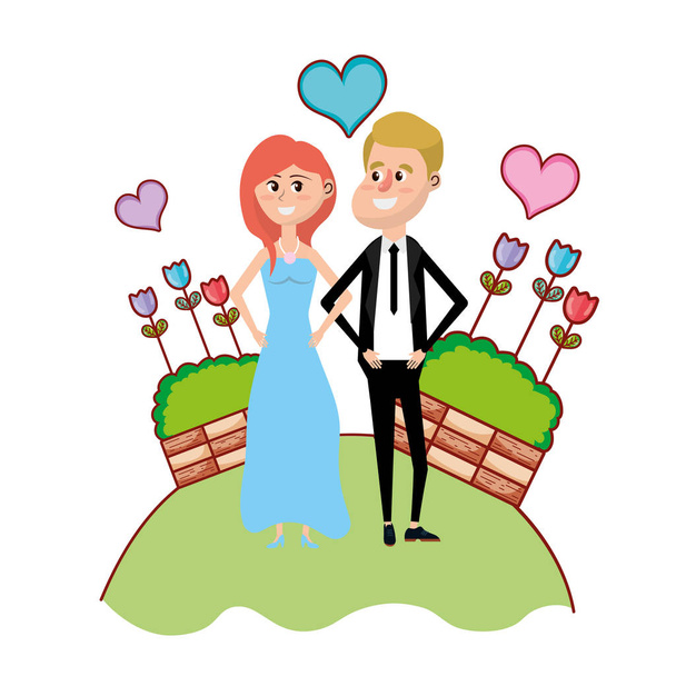 matrimonio ritratto cartone animato
 - Vettoriali, immagini