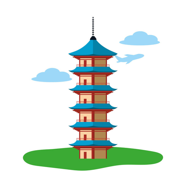 Seigantoji pagoda ikona - Wektor, obraz