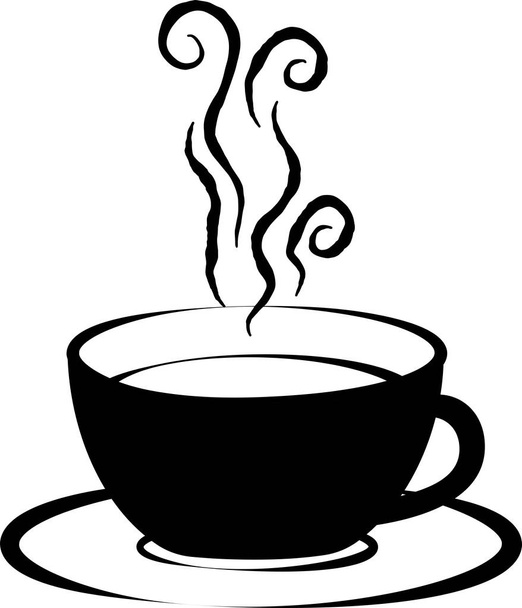 Stylish hot coffee cup - Vektori, kuva