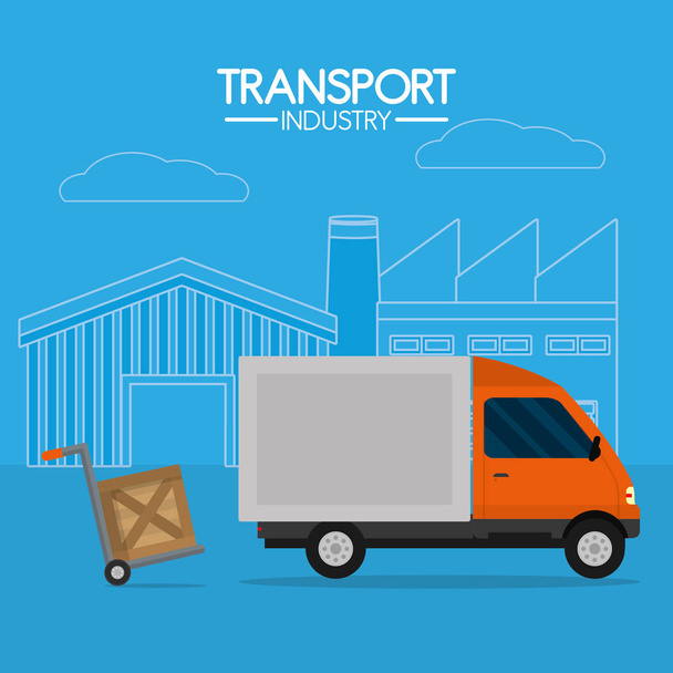 Industria de entrega y transporte
 - Vector, imagen
