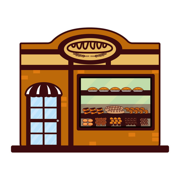 αρτοποιείο τροφίμων κινουμένων σχεδίων - Διάνυσμα, εικόνα