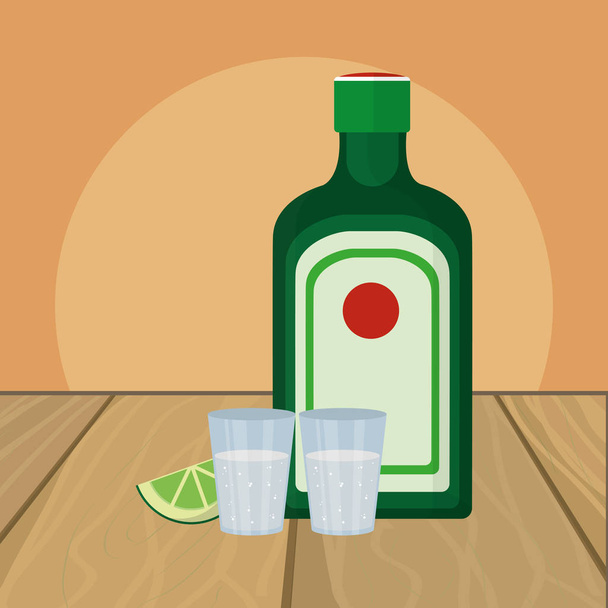 bebida alcohólica dibujos animados
 - Vector, Imagen