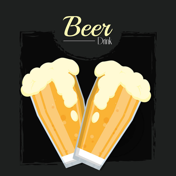 Vychlazené pivo pít - Vektor, obrázek