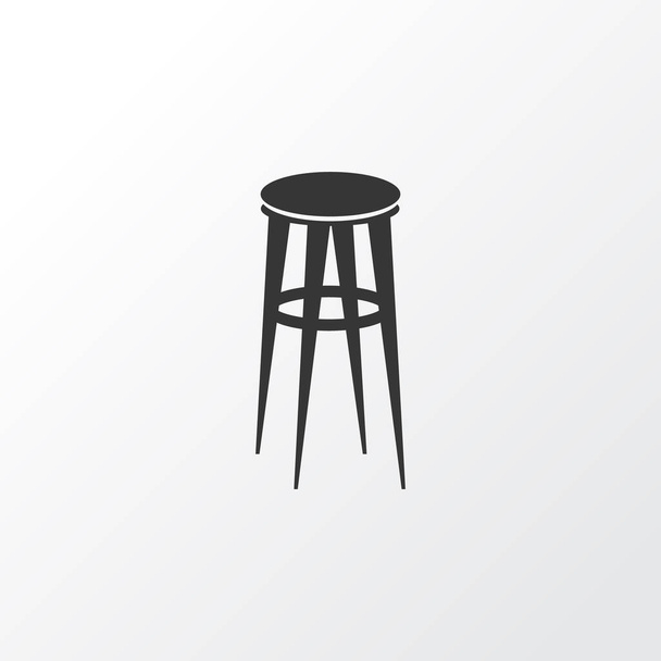 Символ значка барного стула. Элемент высококачественного изолированного кресла в модном стиле
. - Вектор,изображение