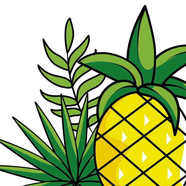 köstliche Ananas-Karikatur - Vektor, Bild
