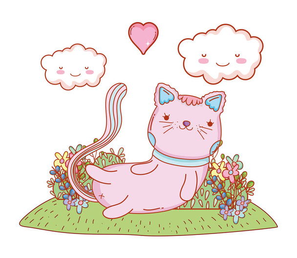 Kitty Kat cartoon - Vector, afbeelding