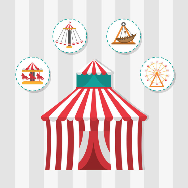 Set van carnaval pictogrammen - Vector, afbeelding