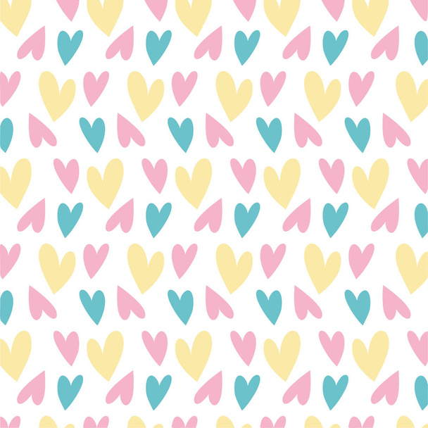 Καρδιές doodle μοτίβο φόντου - Διάνυσμα, εικόνα
