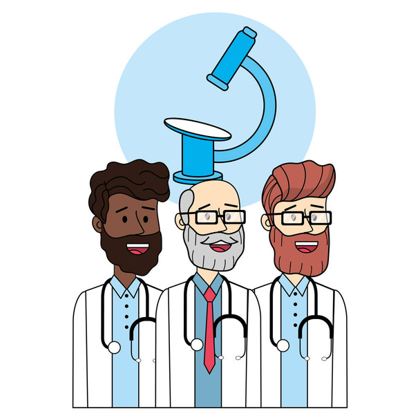 Medical teamwork cartoon - Vector, Image