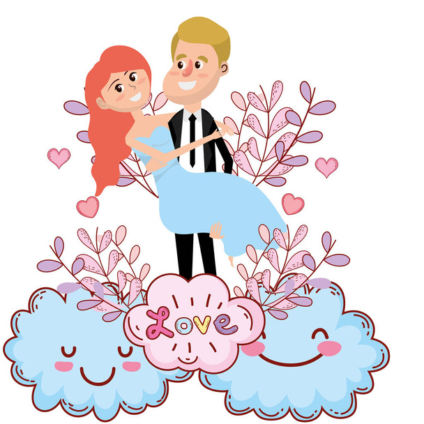 matrimonio ritratto cartone animato
 - Vettoriali, immagini