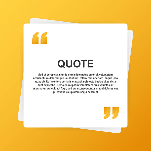 Quote background . Creative Modern Material Design Quote template. Vector illustration. - Vector, Image