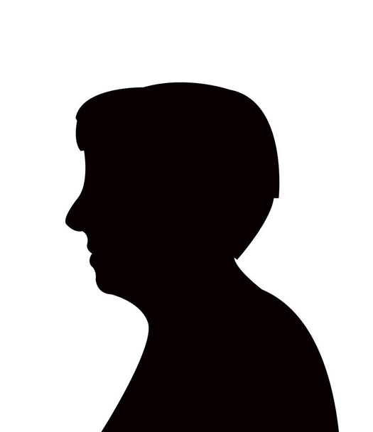 una mujer cabeza silueta vector - Vector, imagen