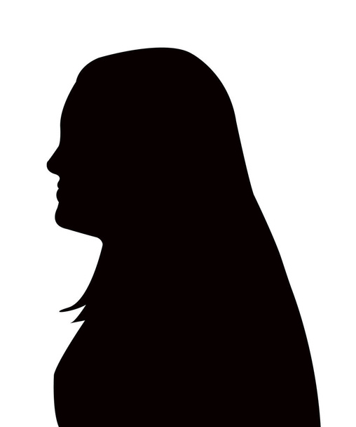una mujer cabeza silueta vector - Vector, imagen