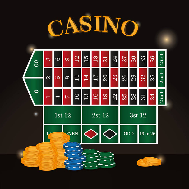 Casino-Spielkonzept - Vektor, Bild