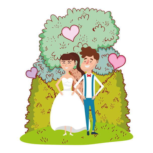 mariage portrait dessin animé
 - Vecteur, image