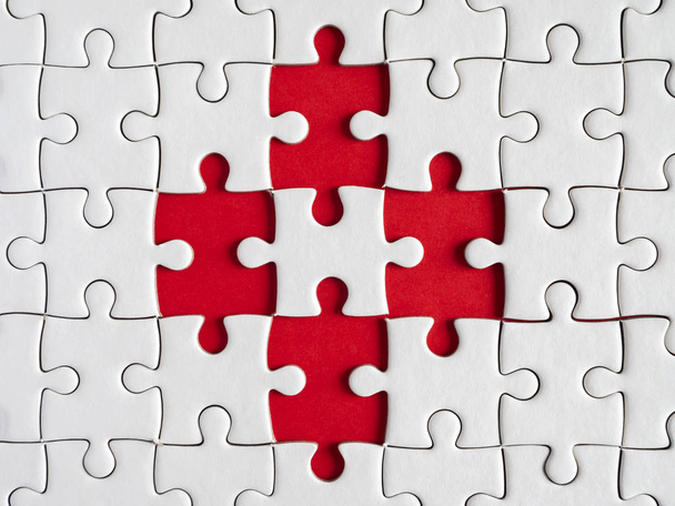 Beyaz jigsaw puzzle 18 - Fotoğraf, Görsel