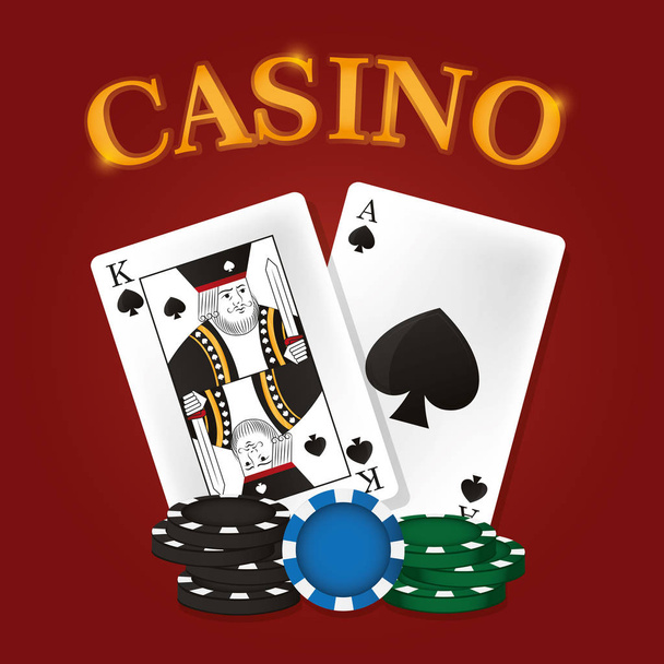 Casino játék koncepciója - Vektor, kép
