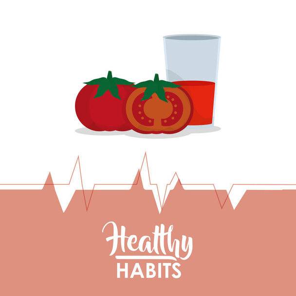 Healthy habits lifestyle - Vector, Image