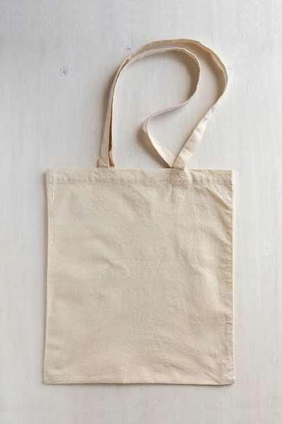 Natural fiber neutral re-usable shopping bag - Photo, Image