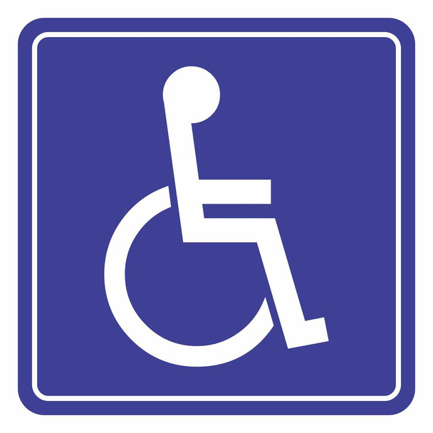 Icono de silla de ruedas para discapacitados
 - Vector, Imagen