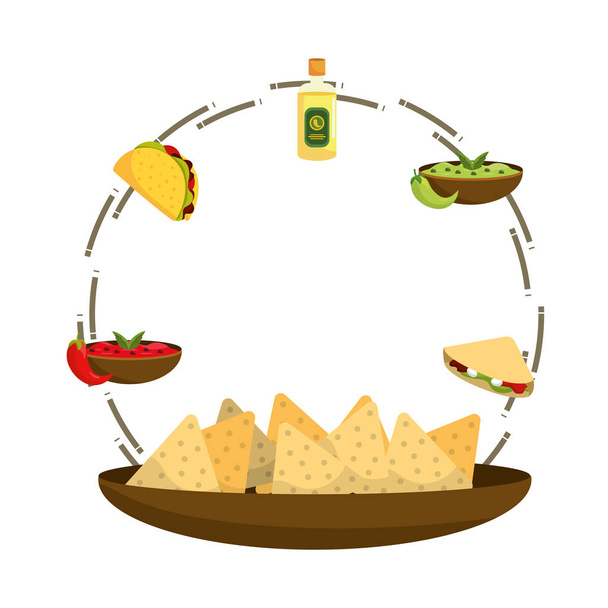 deliciosos desenhos animados comida mexicana
 - Vetor, Imagem