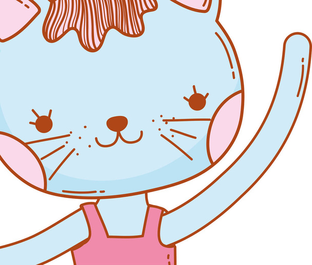 Kitty Kat vast cartoon - Vector, afbeelding