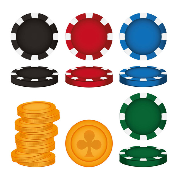 Set of casino icons - Vektor, kép