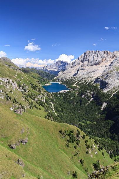 Fedaia pass and lake - Photo, Image