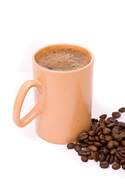 Granos de café y taza - Foto, Imagen