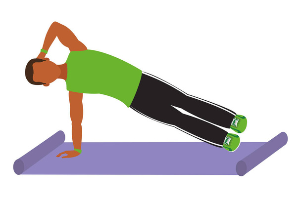 fit man doing exercise - Vector, Image