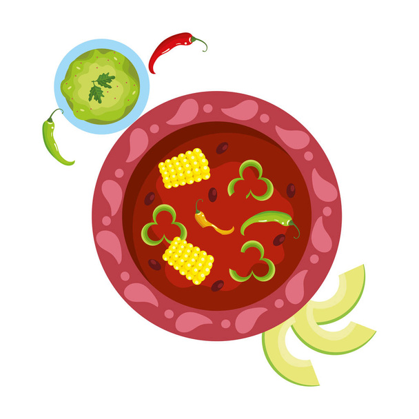 вкусная мексиканская кулинарная карикатура
 - Вектор,изображение