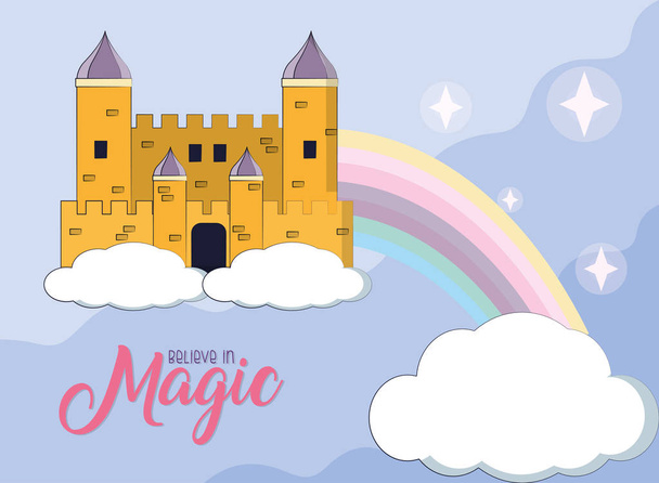 Desenhos animados do castelo mágico
 - Vetor, Imagem