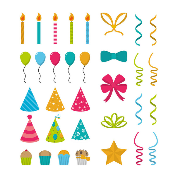 Набор элементов дня рождения
 - Вектор,изображение