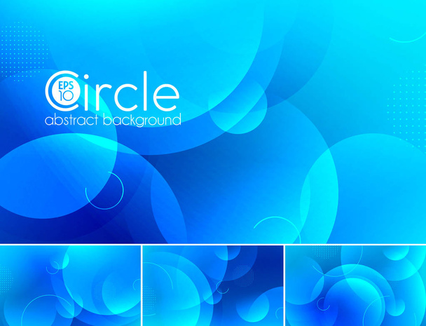 circle abstract background - blue - Vektör, Görsel