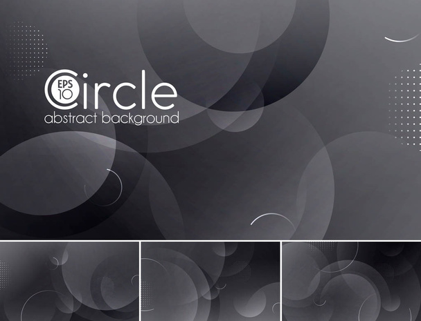 circle abstract background - black - Wektor, obraz