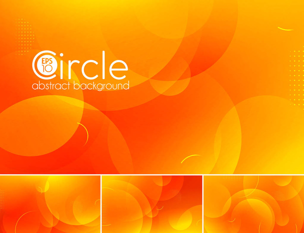 circle abstract background - orange - Vector, afbeelding