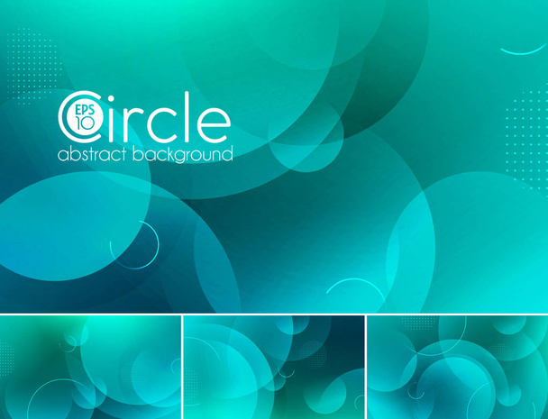 circle abstract background - turquoise - Vektor, kép
