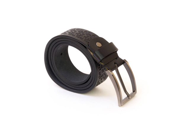 Černý kožený pásek - Fotografie, Obrázek