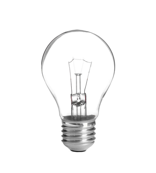 Nouvelle ampoule incandescente pour lampes modernes sur fond blanc
 - Photo, image