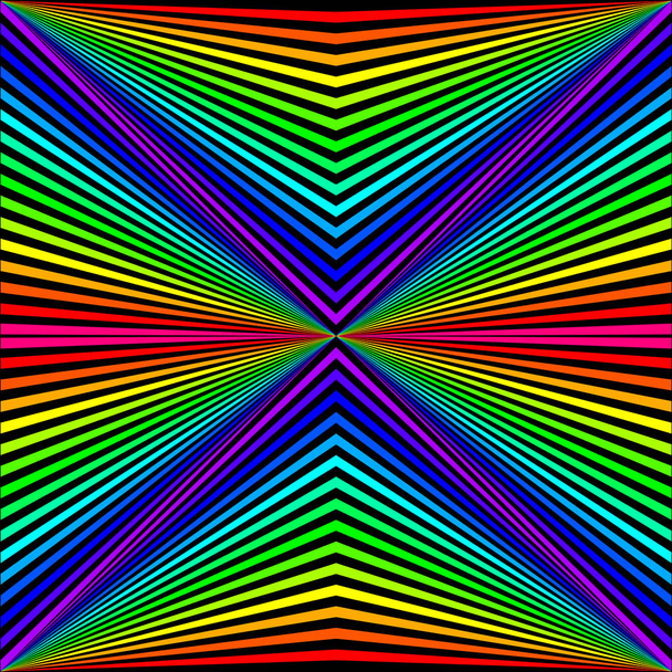 nahtloser abstrakter Hintergrund in Form farbiger Strahlen - Vektor, Bild
