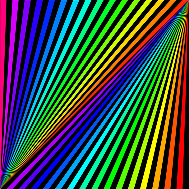 Fondo de rayos de colores en diagonal sobre un fondo negro
 - Vector, imagen