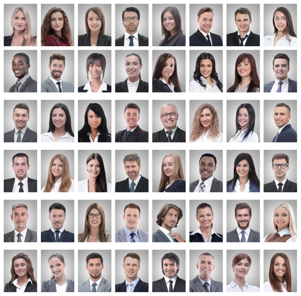 portraits de jeunes hommes d'affaires prospères isolés sur blanc - Photo, image