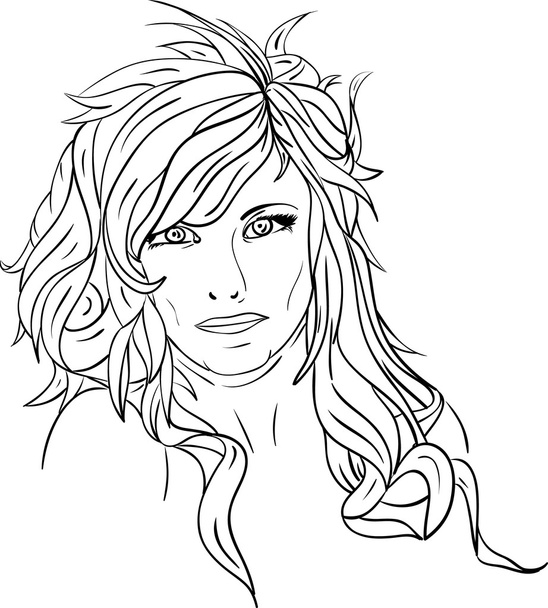 Haired women - Vector, Image